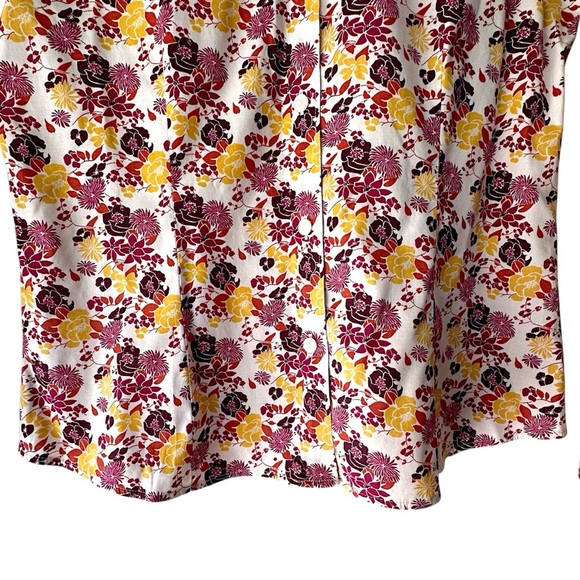 EDDIE BAUER | NWOT WRINKLE RESISTANT STRETCH BUTTON UP FLORAL SHIRT | SZ: SMALL - Picture 4 of 9